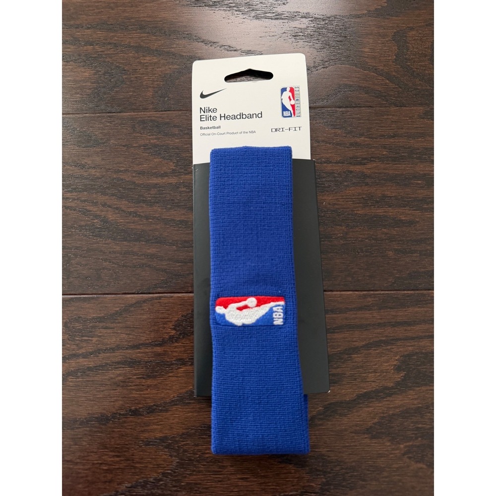 Nike Elite NBA Basketball Headband Dri-FIT Royal Blue CT3649-471 New - Picture 2 of 4